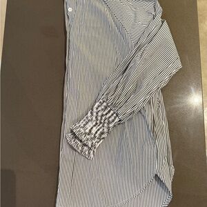 Grey & White Striped Blouse